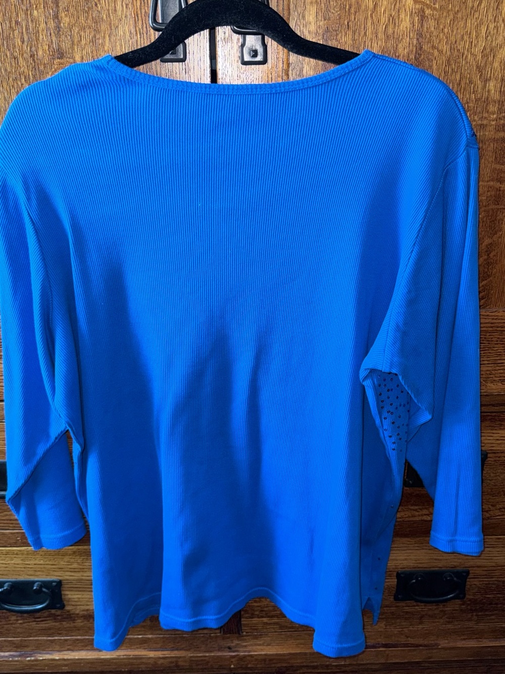 QVC Royal Blue Sequin Embellished Top - Picture 6 of 7